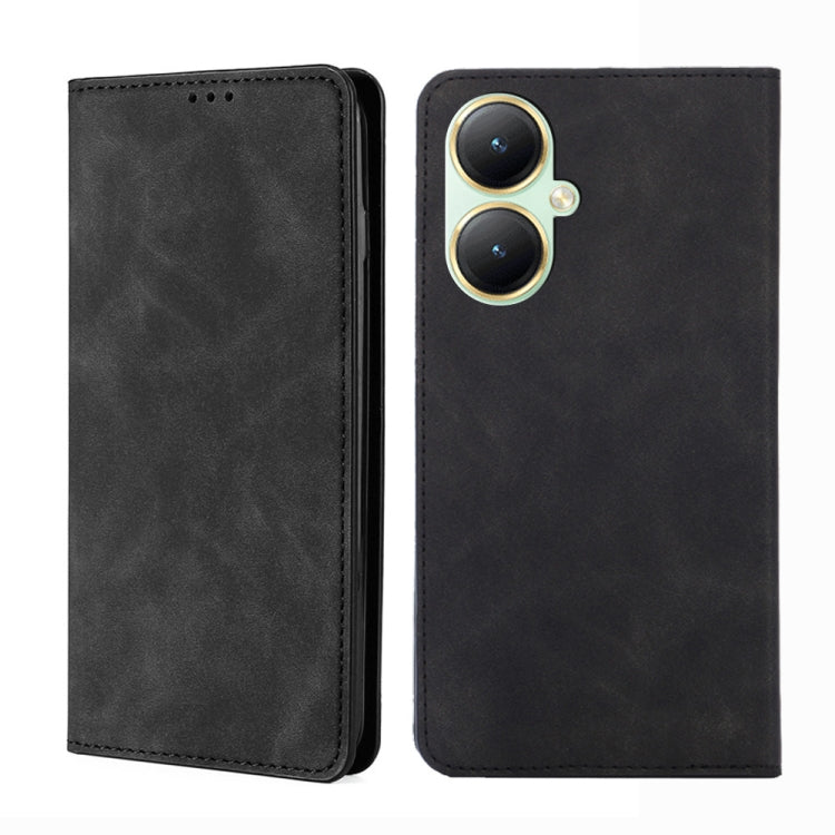 Custodia per telefono in pelle magnetica Skin Feel, For vivo Y100 5G IDN, For vivo Y35+ 5G, For vivo S17 5G / S17 Pro 5G, For vivo iQOO Neo 8 5G / 8 Pro 5G