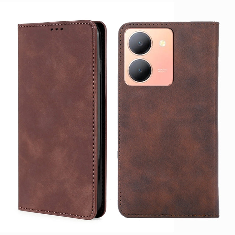 Custodia per telefono in pelle magnetica Skin Feel, For vivo Y78 5G