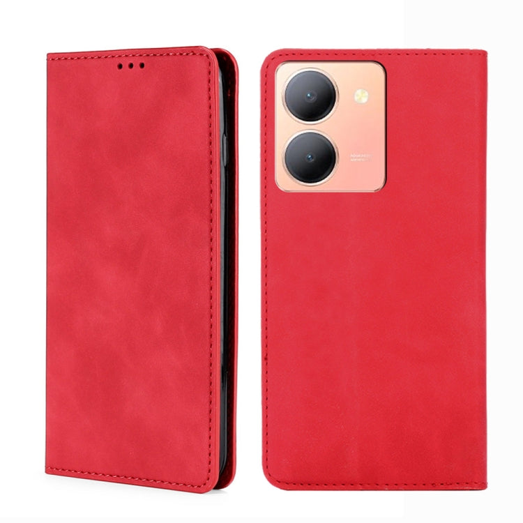 Custodia per telefono in pelle magnetica Skin Feel, For vivo Y78 5G
