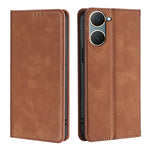 Custodia per telefono in pelle magnetica Skin Feel, For vivo V30e 5G Global, For vivo iQOO Z9x 5G, For vivo iQOO Z9 Turbo, For vivo Y03 4G