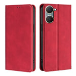 Custodia per telefono in pelle magnetica Skin Feel, For vivo V30e 5G Global, For vivo iQOO Z9x 5G, For vivo iQOO Z9 Turbo, For vivo Y03 4G