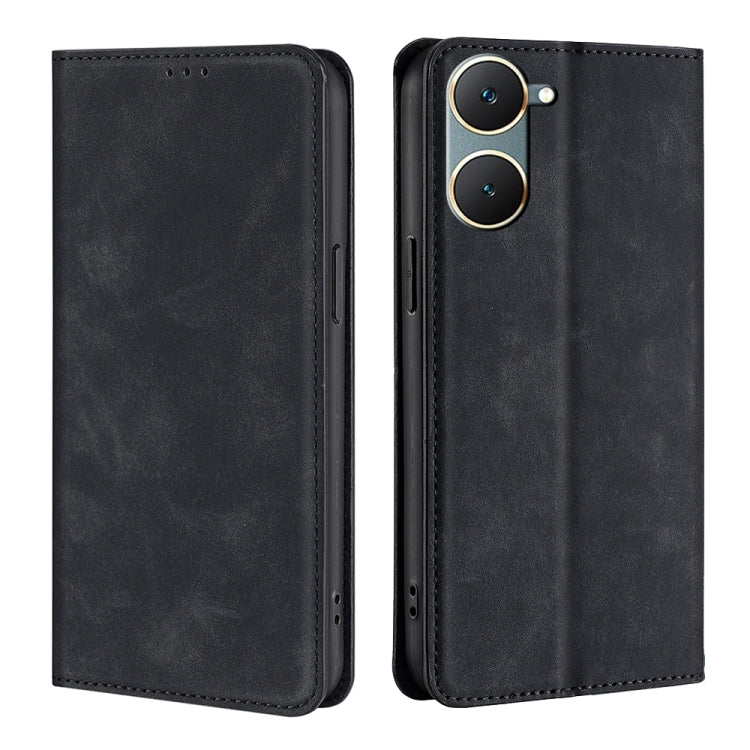 Custodia per telefono in pelle magnetica Skin Feel, For vivo V30e 5G Global, For vivo iQOO Z9x 5G, For vivo iQOO Z9 Turbo, For vivo Y03 4G