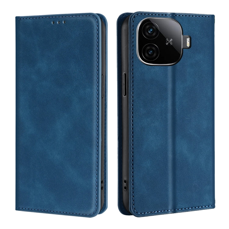 Custodia per telefono in pelle magnetica Skin Feel, For vivo V30e 5G Global, For vivo iQOO Z9x 5G, For vivo iQOO Z9 Turbo, For vivo Y03 4G