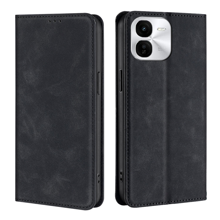 Custodia per telefono in pelle magnetica Skin Feel, For vivo V30e 5G Global, For vivo iQOO Z9x 5G, For vivo iQOO Z9 Turbo, For vivo Y03 4G