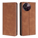 Custodia per telefono in pelle magnetica Skin Feel, For vivo V30e 5G Global, For vivo iQOO Z9x 5G, For vivo iQOO Z9 Turbo, For vivo Y03 4G