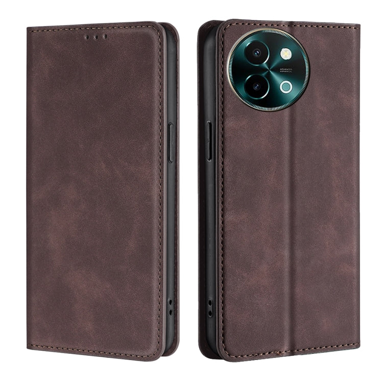 Custodia per telefono in pelle magnetica Skin Feel, For vivo S19, For vivo Y28 4G, For vivo X100s, For vivo Y38 5G / T3x Global