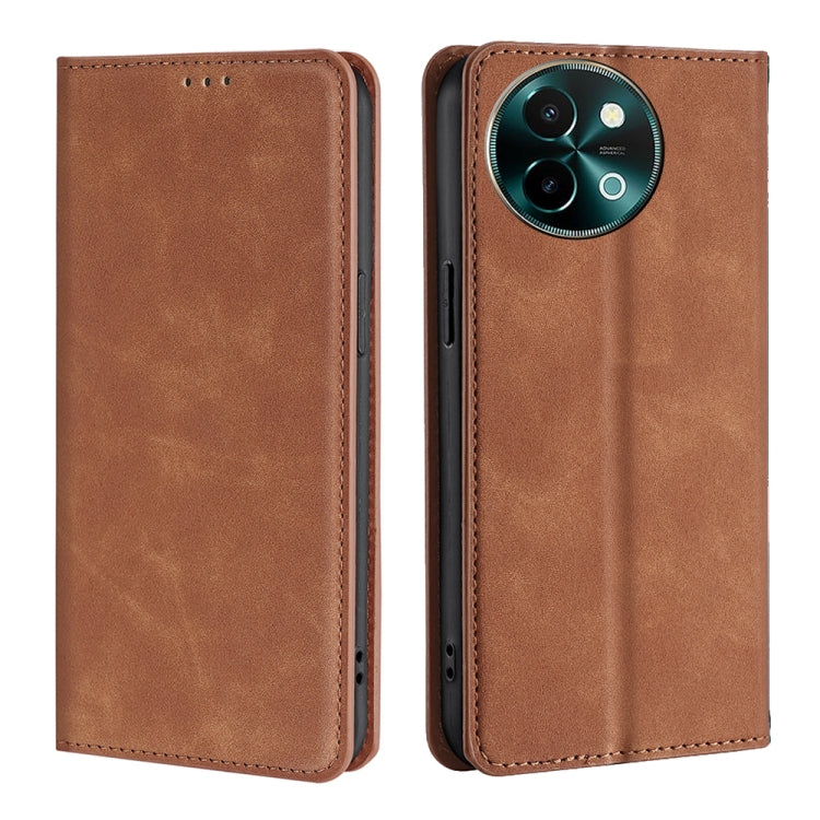 Custodia per telefono in pelle magnetica Skin Feel, For vivo S19, For vivo Y28 4G, For vivo X100s, For vivo Y38 5G / T3x Global