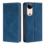 Custodia per telefono in pelle magnetica Skin Feel, For vivo S19, For vivo Y28 4G, For vivo X100s, For vivo Y38 5G / T3x Global