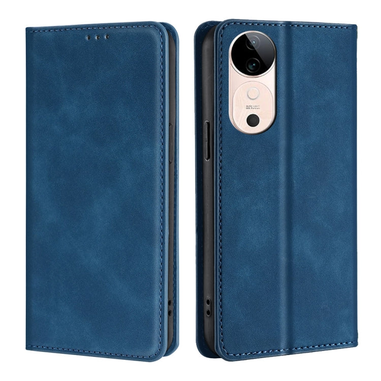 Custodia per telefono in pelle magnetica Skin Feel, For vivo S19, For vivo Y28 4G, For vivo X100s, For vivo Y38 5G / T3x Global