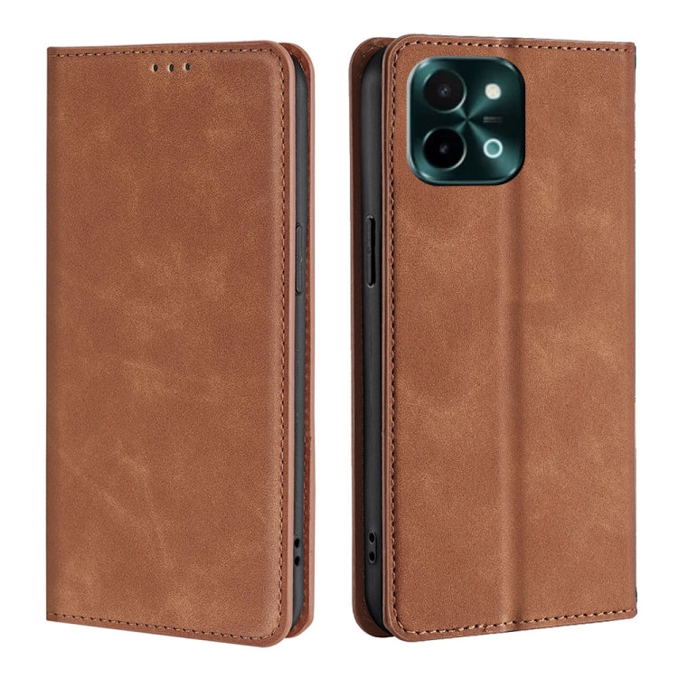Custodia per telefono in pelle magnetica Skin Feel, For vivo S19, For vivo Y28 4G, For vivo X100s, For vivo Y38 5G / T3x Global