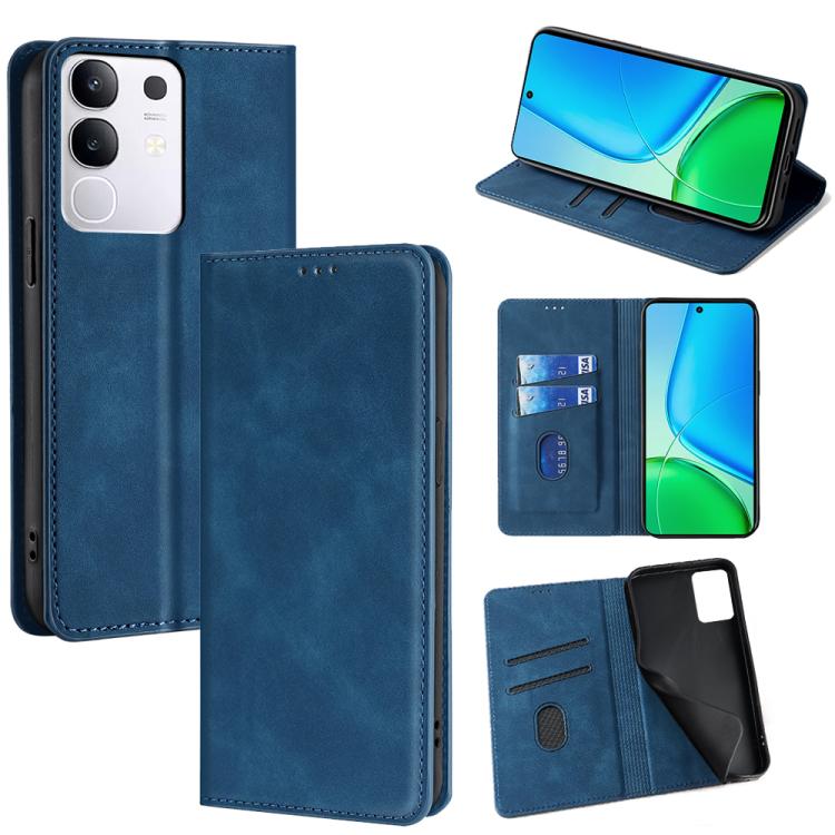 Custodia per telefono in pelle magnetica Skin Feel, For vivo Y39 5G Global, For vivo V50 Lite 5G, For vivo Y29s 5G / Y04 4G, For vivo Y29 4G Global