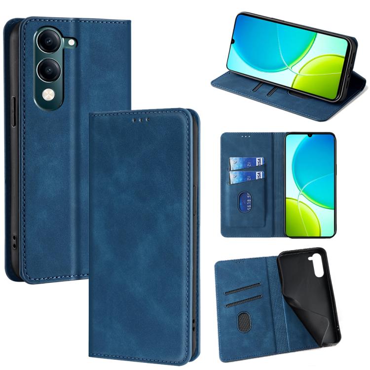 Custodia per telefono in pelle magnetica Skin Feel, For vivo Y39 5G Global, For vivo V50 Lite 5G, For vivo Y29s 5G / Y04 4G, For vivo Y29 4G Global