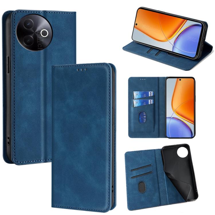 Custodia per telefono in pelle magnetica Skin Feel, For vivo Y39 5G Global, For vivo V50 Lite 5G, For vivo Y29s 5G / Y04 4G, For vivo Y29 4G Global