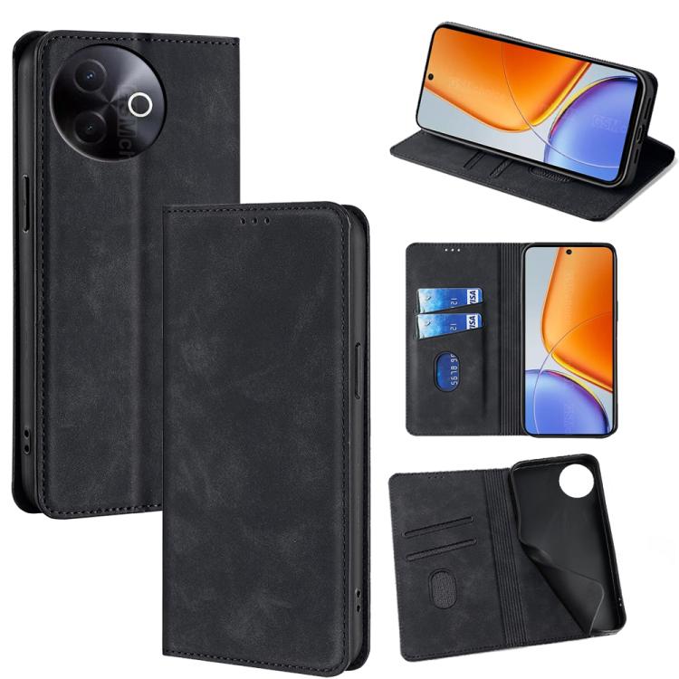 Custodia per telefono in pelle magnetica Skin Feel, For vivo Y39 5G Global, For vivo V50 Lite 5G, For vivo Y29s 5G / Y04 4G, For vivo Y29 4G Global