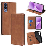 Custodia per telefono in pelle magnetica Skin Feel, For vivo X300s 5G, For vivo V70 FE 5G, For vivo Y05 4G, For vivo Y500i 5G