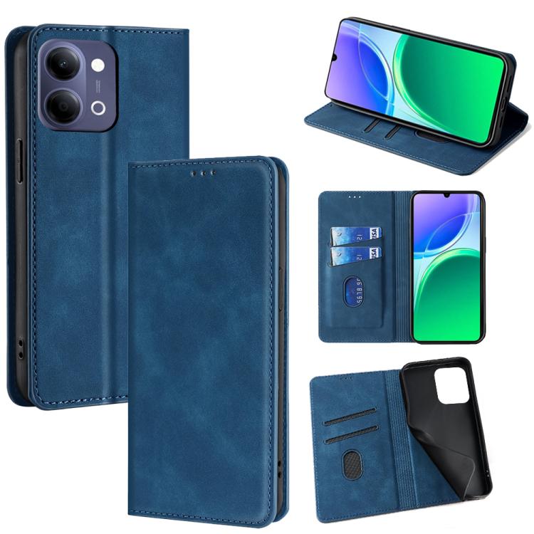 Custodia per telefono in pelle magnetica Skin Feel, For vivo X300s 5G, For vivo V70 FE 5G, For vivo Y05 4G, For vivo Y500i 5G