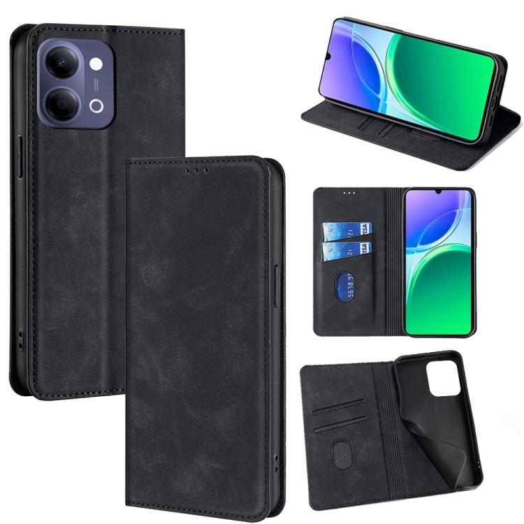 Custodia per telefono in pelle magnetica Skin Feel, For vivo X300s 5G, For vivo V70 FE 5G, For vivo Y05 4G, For vivo Y500i 5G