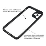 TPU smerigliato + custodia per telefono PC trasparente, For iPhone 11 Pro