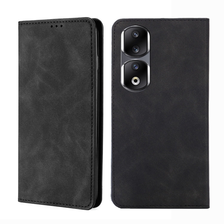 Custodia per telefono in pelle magnetica Skin Feel, For Honor 90 Pro 5G, For Honor 90 5G