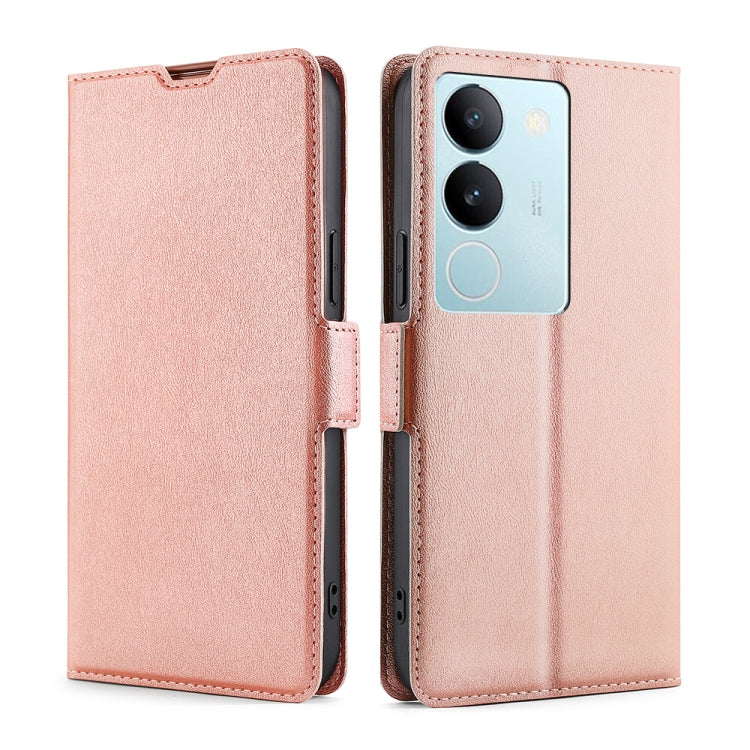 Custodia per telefono in pelle flip orizzontale con fibbia laterale ultrasottile, For vivo Y100 5G IDN, For vivo V29e 5G, For vivo Y35+ 5G, For vivo S17 Pro 5G, For vivo S17 5G, For vivo iQOO Neo 8 5G / 8 Pro 5G