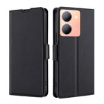 Custodia per telefono in pelle flip orizzontale con fibbia laterale ultrasottile, For vivo Y78 5G, For vivo Y27 4G