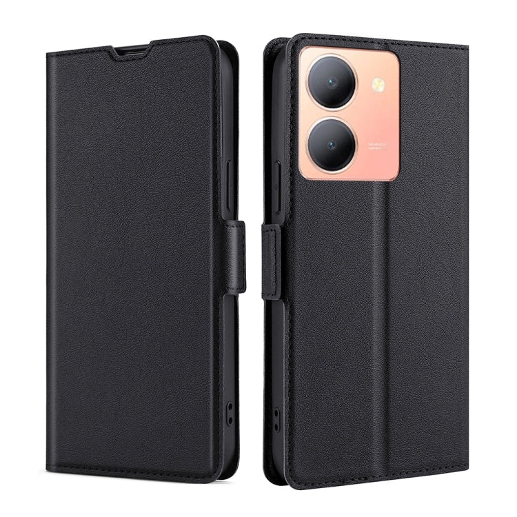 Custodia per telefono in pelle flip orizzontale con fibbia laterale ultrasottile, For vivo Y78 5G, For vivo Y27 4G
