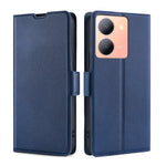 Custodia per telefono in pelle flip orizzontale con fibbia laterale ultrasottile, For vivo Y78 5G, For vivo Y27 4G