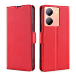 Custodia per telefono in pelle flip orizzontale con fibbia laterale ultrasottile, For vivo Y78 5G, For vivo Y27 4G