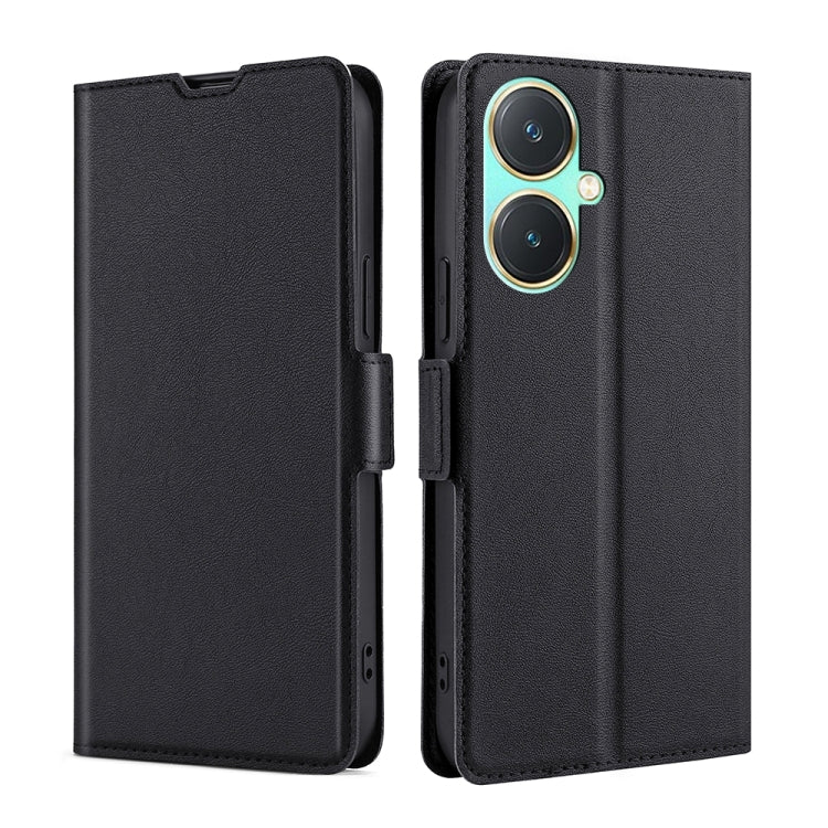 Custodia per telefono in pelle flip orizzontale con fibbia laterale ultrasottile, For vivo Y78 5G, For vivo Y27 4G