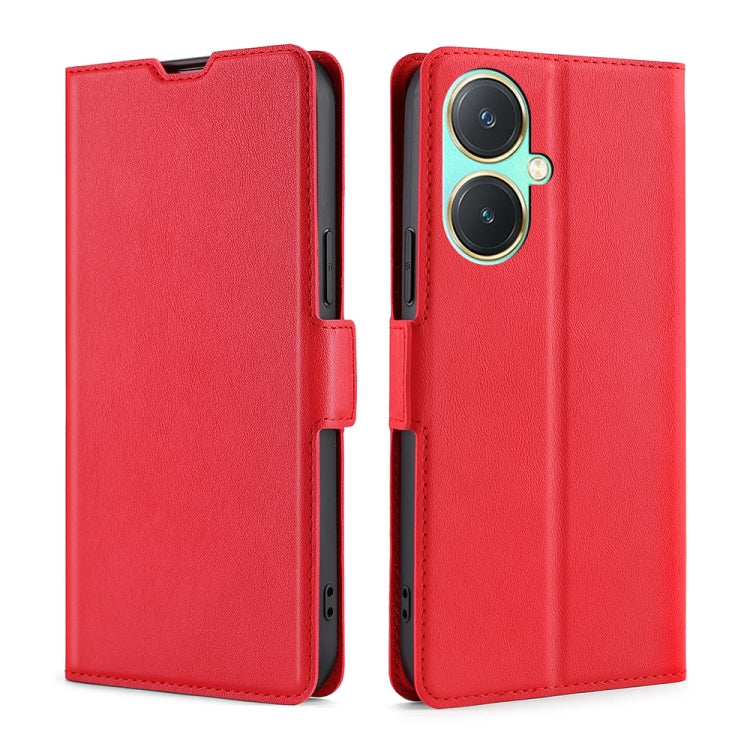 Custodia per telefono in pelle flip orizzontale con fibbia laterale ultrasottile, For vivo Y78 5G, For vivo Y27 4G