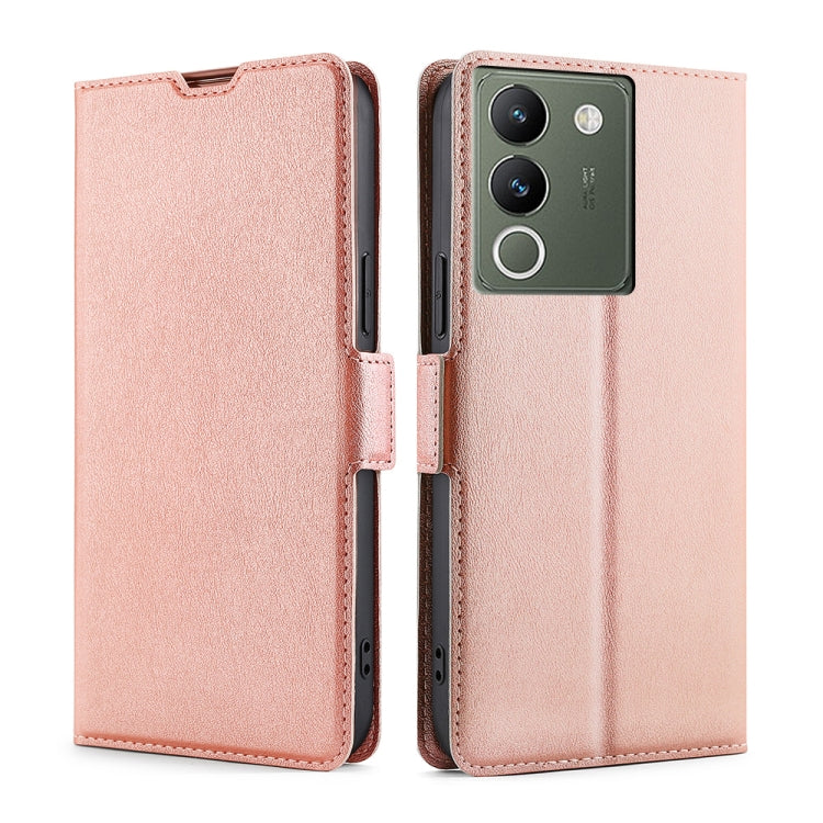 Custodia per telefono in pelle flip orizzontale con fibbia laterale ultrasottile, For vivo Y100 5G IDN, For vivo V29e 5G, For vivo Y35+ 5G, For vivo S17 Pro 5G, For vivo S17 5G, For vivo iQOO Neo 8 5G / 8 Pro 5G
