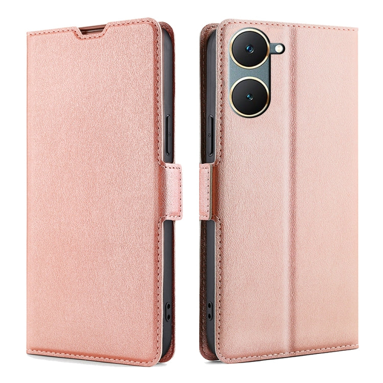 Custodia per telefono in pelle flip orizzontale con fibbia laterale ultrasottile, For vivo X100s, For vivo Y38 5G / T3x Global, For vivo V30e 5G Global, For vivo iQOO Z9x, For vivo iQOO Z9 Turbo, For vivo Y03 4G