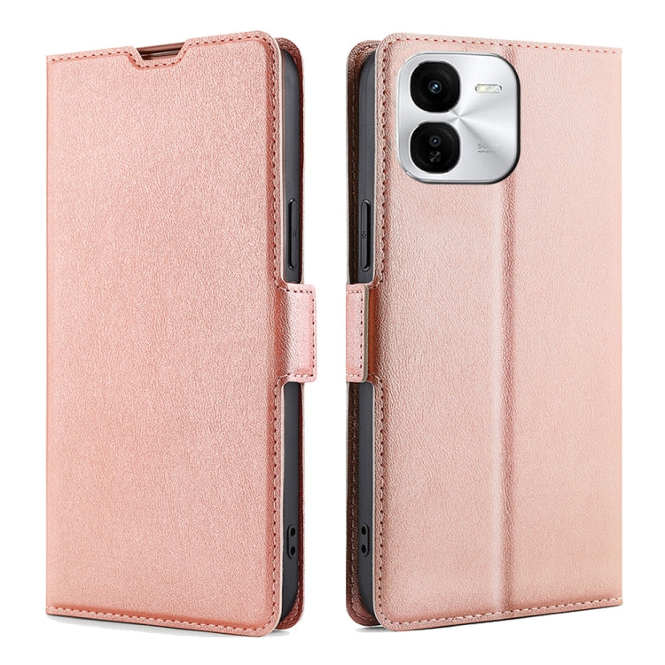 Custodia per telefono in pelle flip orizzontale con fibbia laterale ultrasottile, For vivo X100s, For vivo Y38 5G / T3x Global, For vivo V30e 5G Global, For vivo iQOO Z9x, For vivo iQOO Z9 Turbo, For vivo Y03 4G