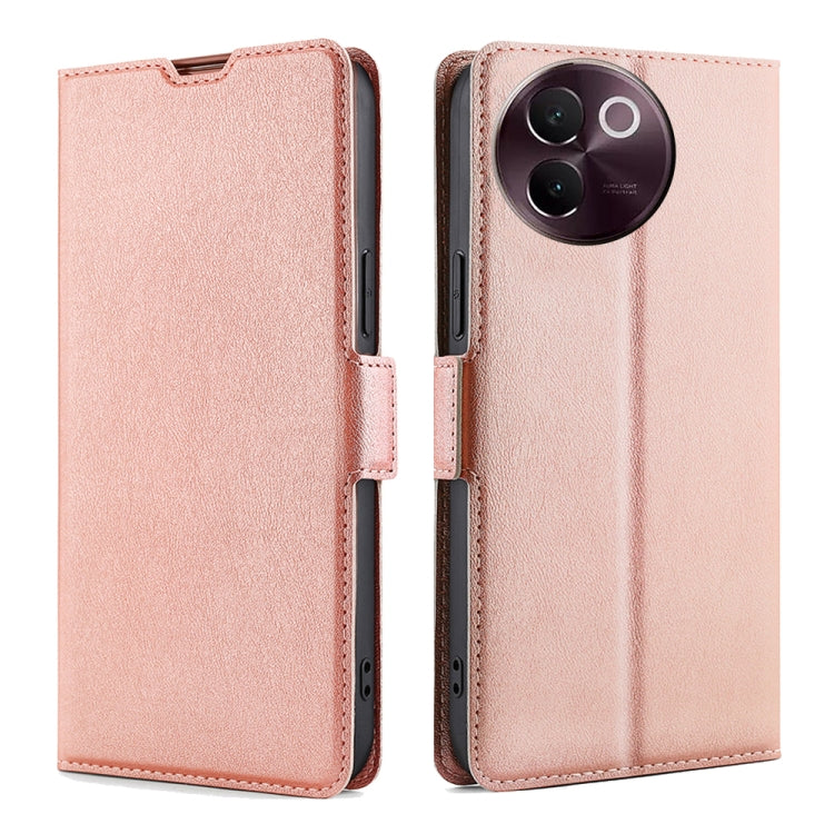 Custodia per telefono in pelle flip orizzontale con fibbia laterale ultrasottile, For vivo X100s, For vivo Y38 5G / T3x Global, For vivo V30e 5G Global, For vivo iQOO Z9x, For vivo iQOO Z9 Turbo, For vivo Y03 4G