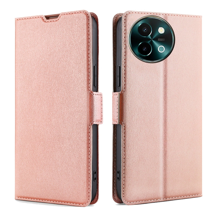 Custodia per telefono in pelle flip orizzontale con fibbia laterale ultrasottile, For vivo X100s, For vivo Y38 5G / T3x Global, For vivo V30e 5G Global, For vivo iQOO Z9x, For vivo iQOO Z9 Turbo, For vivo Y03 4G