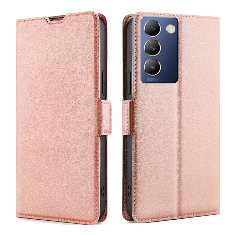 Custodia per telefono in pelle flip orizzontale con fibbia laterale ultrasottile, For vivo Y100 5G IDN, For vivo V29e 5G, For vivo Y35+ 5G, For vivo S17 Pro 5G, For vivo S17 5G, For vivo iQOO Neo 8 5G / 8 Pro 5G
