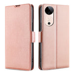 Custodia per telefono in pelle flip orizzontale con fibbia laterale ultrasottile, For vivo V50 5G, For vivo X200 Pro 5G, For vivo Y300 Pro 5G, For vivo S19 Pro, For vivo S19, For vivo Y28 4G