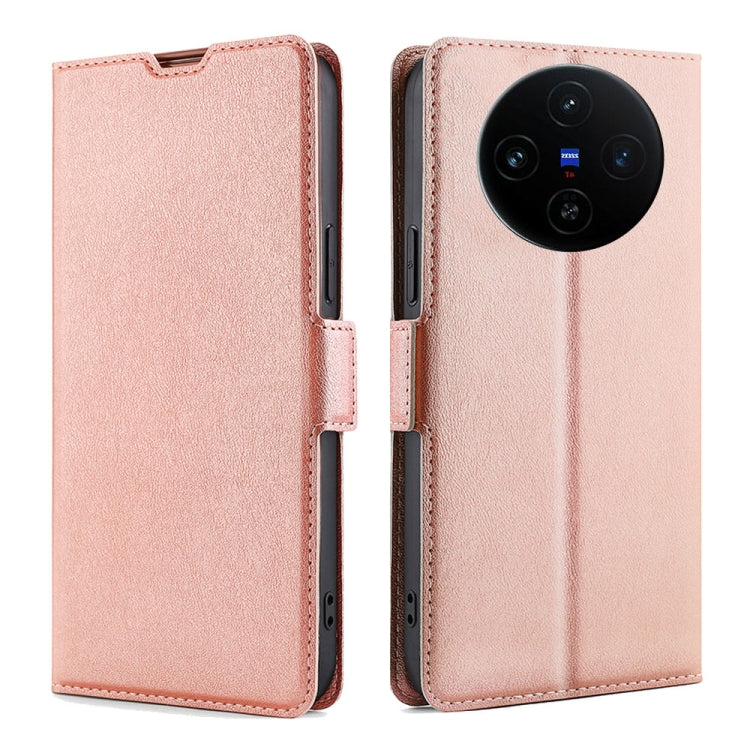 Custodia per telefono in pelle flip orizzontale con fibbia laterale ultrasottile, For vivo X100s, For vivo Y38 5G / T3x Global, For vivo V30e 5G Global, For vivo iQOO Z9x, For vivo iQOO Z9 Turbo, For vivo Y03 4G