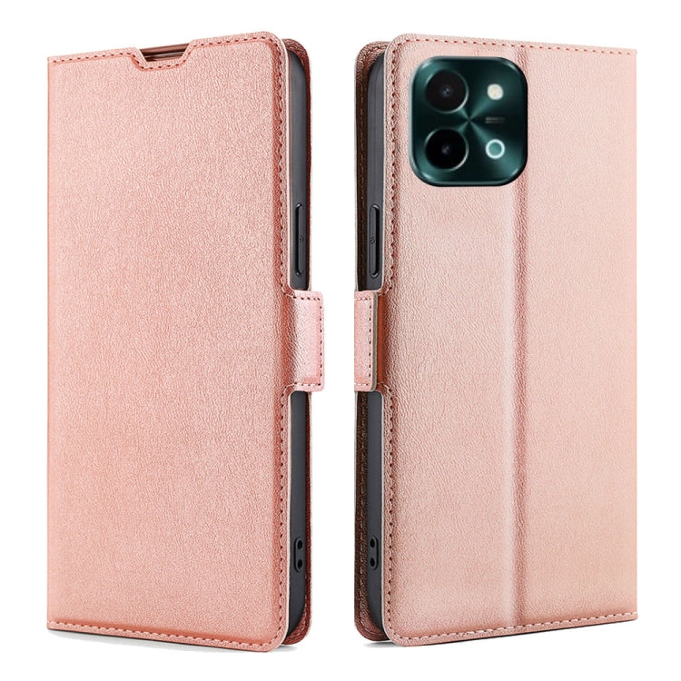 Custodia per telefono in pelle flip orizzontale con fibbia laterale ultrasottile, For vivo V50 5G, For vivo X200 Pro 5G, For vivo Y300 Pro 5G, For vivo S19 Pro, For vivo S19, For vivo Y28 4G