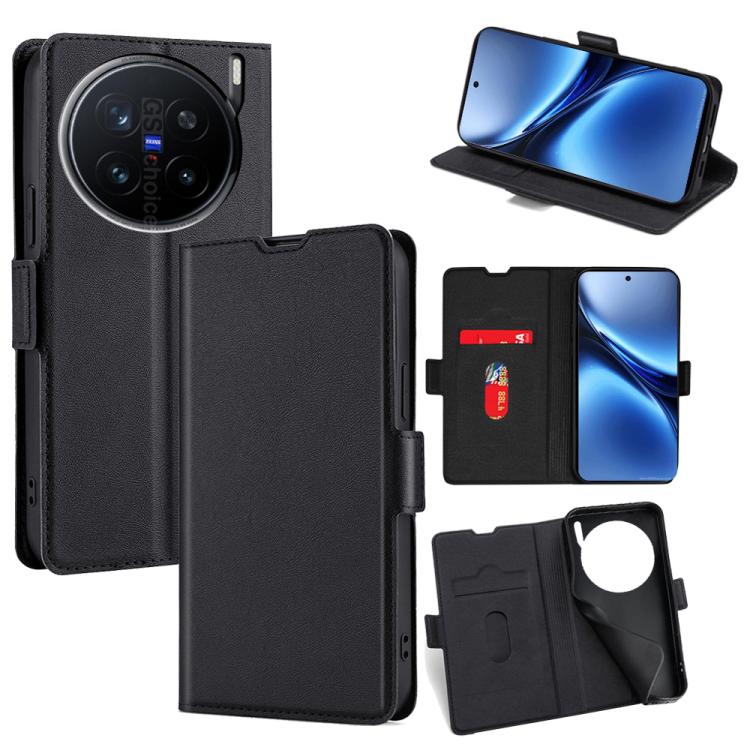 Custodia per telefono in pelle flip orizzontale con fibbia laterale ultrasottile, For vivo V50 5G, For vivo X200 Pro 5G, For vivo Y300 Pro 5G, For vivo S19 Pro, For vivo S19, For vivo Y28 4G