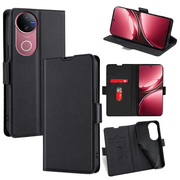 Custodia per telefono in pelle flip orizzontale con fibbia laterale ultrasottile, For vivo V50 5G, For vivo X200 Pro 5G, For vivo Y300 Pro 5G, For vivo S19 Pro, For vivo S19, For vivo Y28 4G