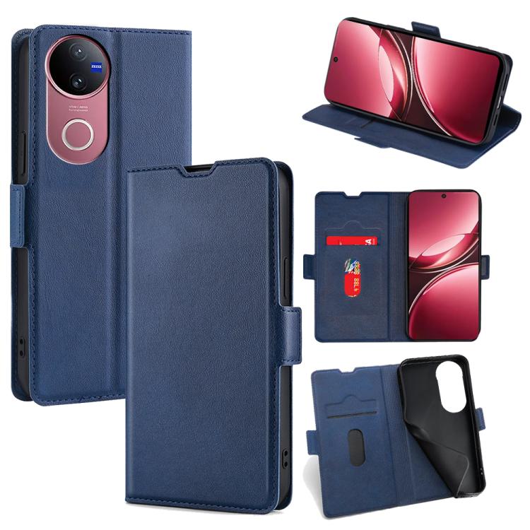 Custodia per telefono in pelle flip orizzontale con fibbia laterale ultrasottile, For vivo V50 5G, For vivo X200 Pro 5G, For vivo Y300 Pro 5G, For vivo S19 Pro, For vivo S19, For vivo Y28 4G