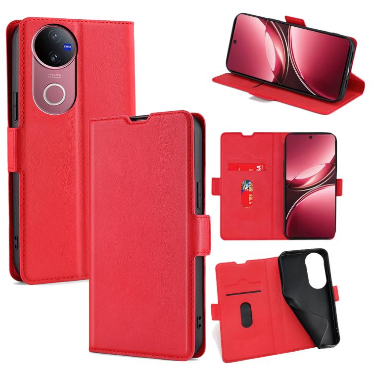 Custodia per telefono in pelle flip orizzontale con fibbia laterale ultrasottile, For vivo V50 5G, For vivo X200 Pro 5G, For vivo Y300 Pro 5G, For vivo S19 Pro, For vivo S19, For vivo Y28 4G