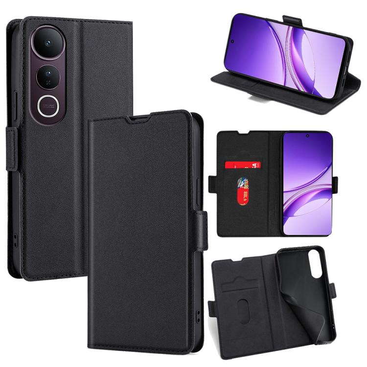 Custodia per telefono in pelle flip orizzontale con fibbia laterale ultrasottile, For vivo iQOO Neo 10 5G Global, For vivo X200s 5G, For vivo Y39 5G Global, For vivo V50 Lite 5G, For vivo Y29s 5G / Y04 4G, For vivo Y29 4G Global