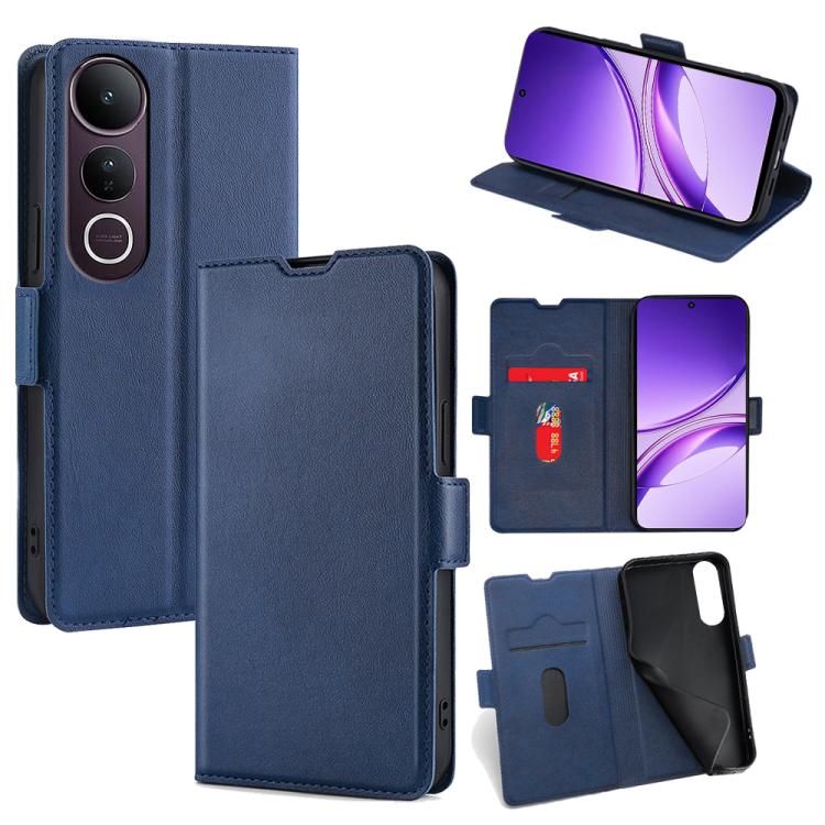 Custodia per telefono in pelle flip orizzontale con fibbia laterale ultrasottile, For vivo iQOO Neo 10 5G Global, For vivo X200s 5G, For vivo Y39 5G Global, For vivo V50 Lite 5G, For vivo Y29s 5G / Y04 4G, For vivo Y29 4G Global