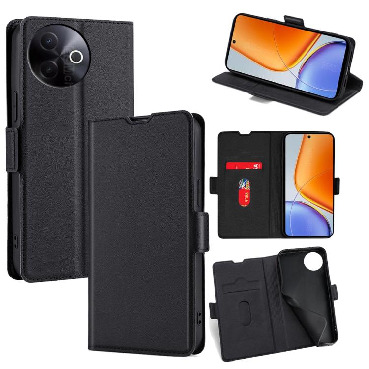 Custodia per telefono in pelle flip orizzontale con fibbia laterale ultrasottile, For vivo iQOO Neo 10 5G Global, For vivo X200s 5G, For vivo Y39 5G Global, For vivo V50 Lite 5G, For vivo Y29s 5G / Y04 4G, For vivo Y29 4G Global