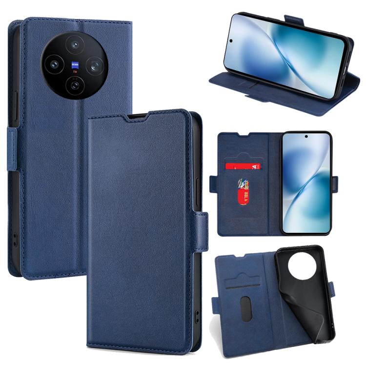 Custodia per telefono in pelle flip orizzontale con fibbia laterale ultrasottile, For vivo iQOO Neo 10 5G Global, For vivo X200s 5G, For vivo Y39 5G Global, For vivo V50 Lite 5G, For vivo Y29s 5G / Y04 4G, For vivo Y29 4G Global