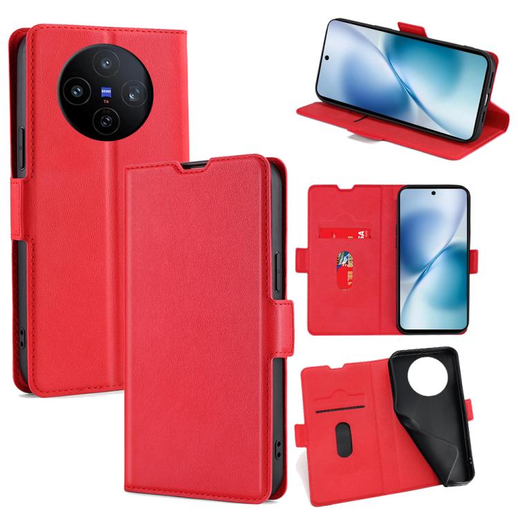 Custodia per telefono in pelle flip orizzontale con fibbia laterale ultrasottile, For vivo iQOO Neo 10 5G Global, For vivo X200s 5G, For vivo Y39 5G Global, For vivo V50 Lite 5G, For vivo Y29s 5G / Y04 4G, For vivo Y29 4G Global