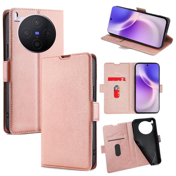 Custodia per telefono in pelle flip orizzontale con fibbia laterale ultrasottile, For vivo S50 5G, For vivo X300 Pro 5G, For vivo X300 5G, For vivo Y31 5G 2025, For vivo V60 Lite 5G Global, For vivo V60 5G Global