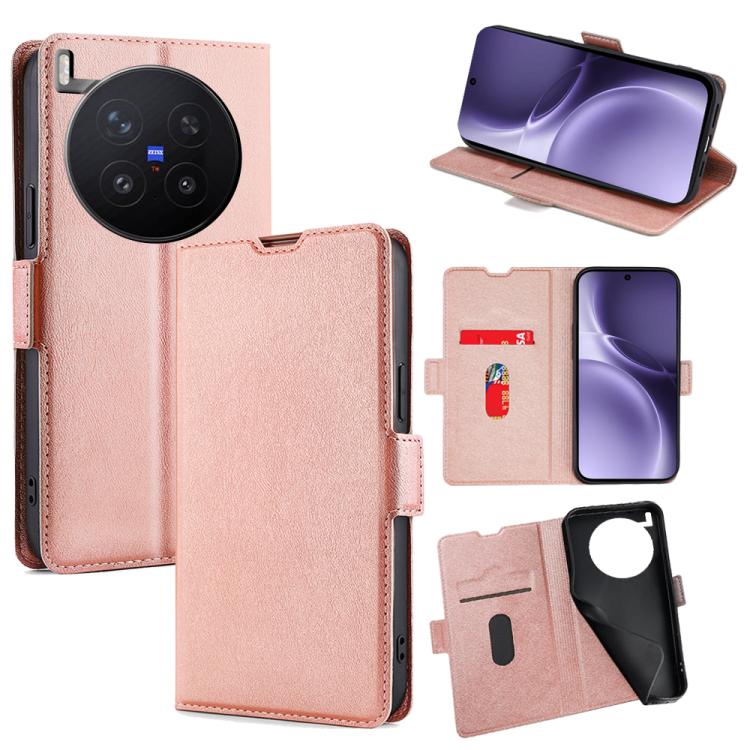 Custodia per telefono in pelle flip orizzontale con fibbia laterale ultrasottile, For vivo S50 5G, For vivo X300 Pro 5G, For vivo X300 5G, For vivo Y31 5G 2025, For vivo V60 Lite 5G Global, For vivo V60 5G Global